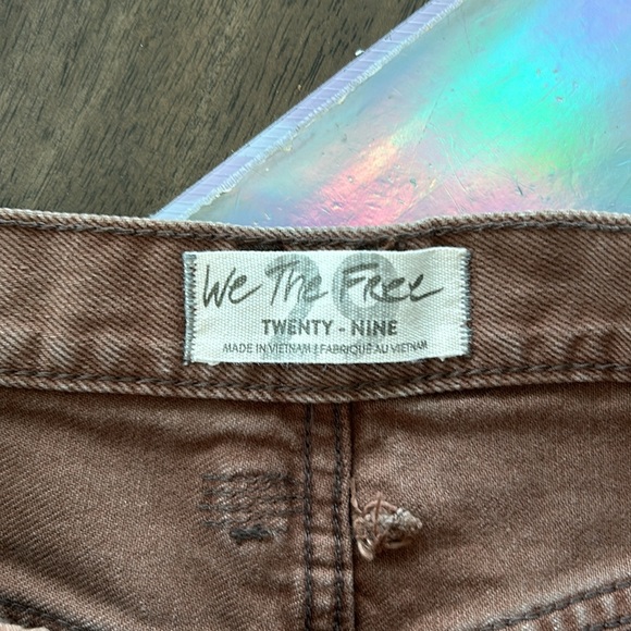 🍫 Free People We the Free Makai Cut Off Brown Denim Shorts 🍫 - Picture 8 of 14